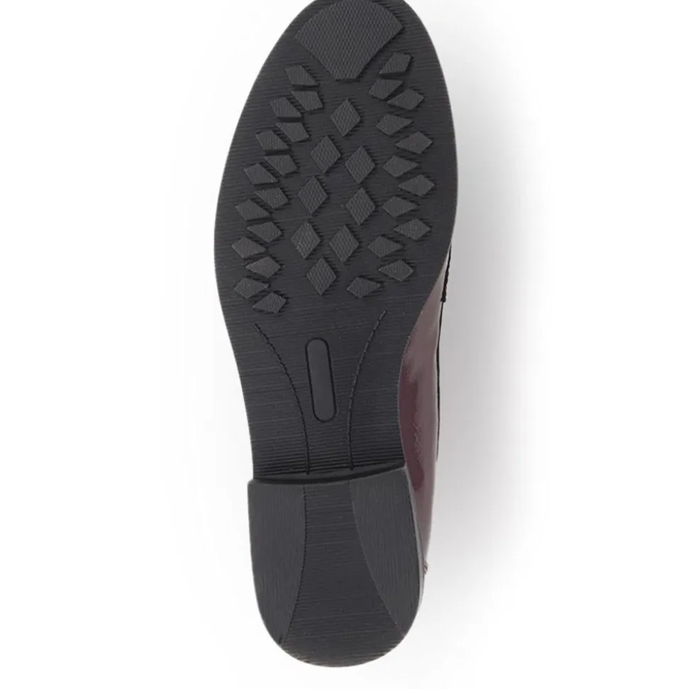 Slip-On Patent Loafers - Burgundy Patent