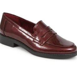 Slip-On Patent Loafers - Burgundy Patent