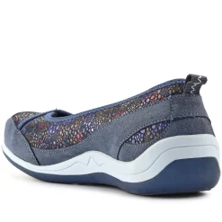 Slip-On Patterned Lightweight Pumps - Denim Multi