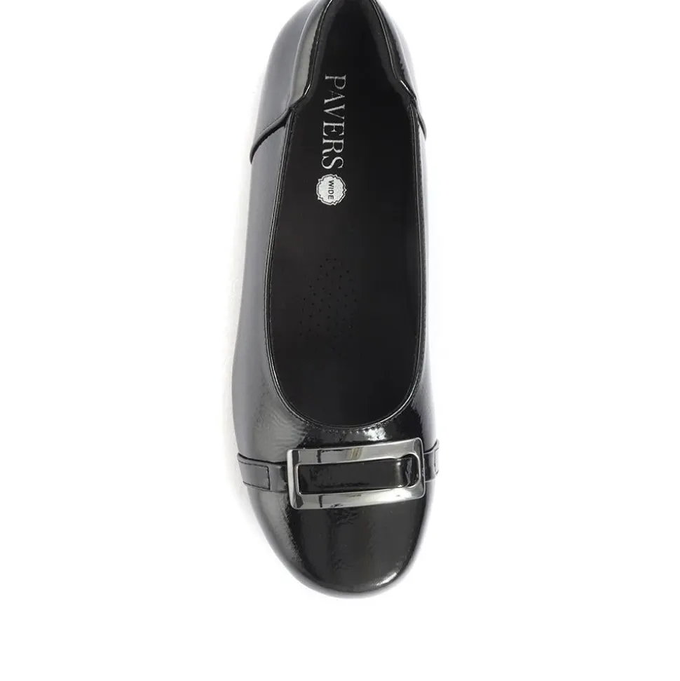 Slip On Pump - Black Patent