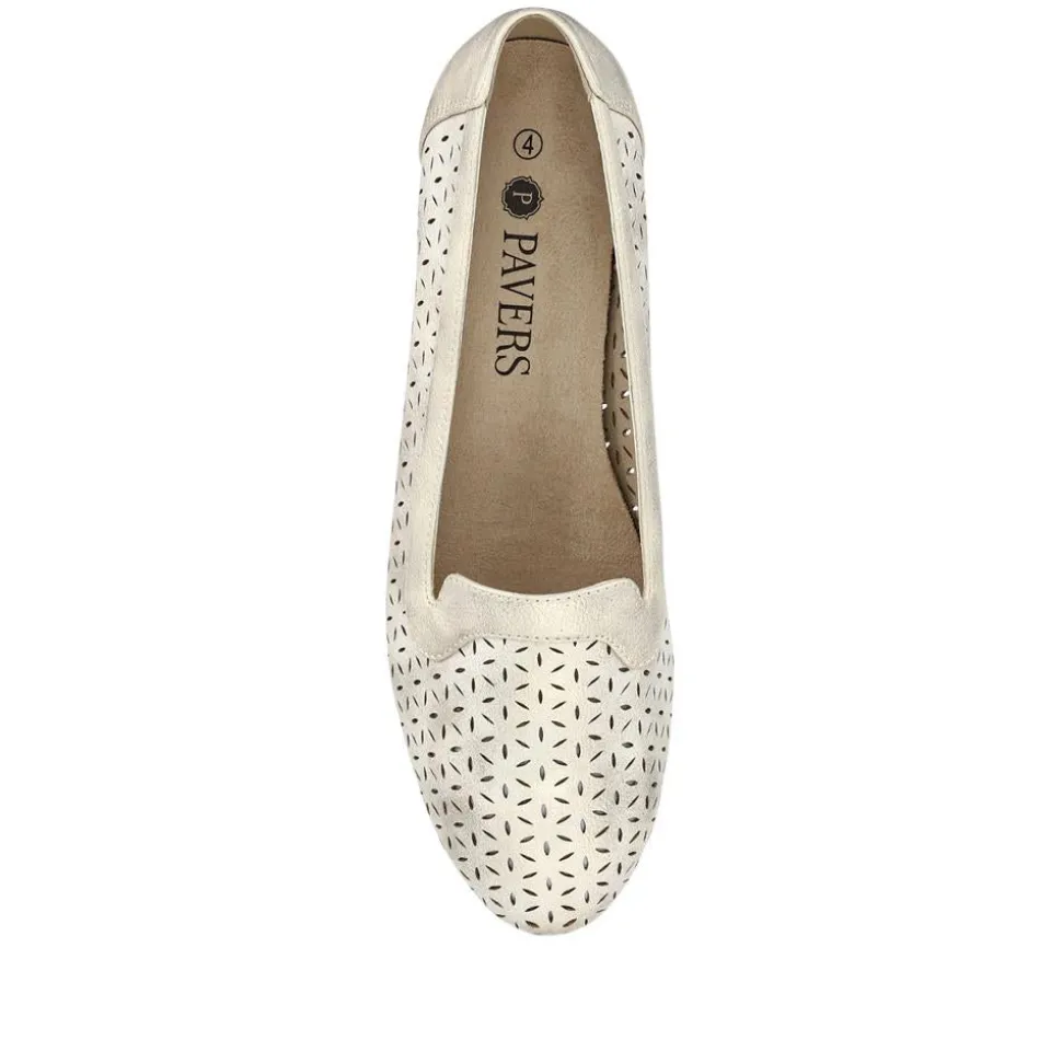Slip-On Pumps - Beige-Gold