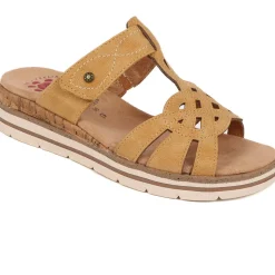 Slip-On Touch-Fasten Mules - Natural