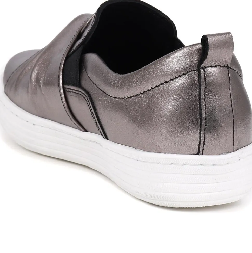 Slip-On Trainers - Pewter