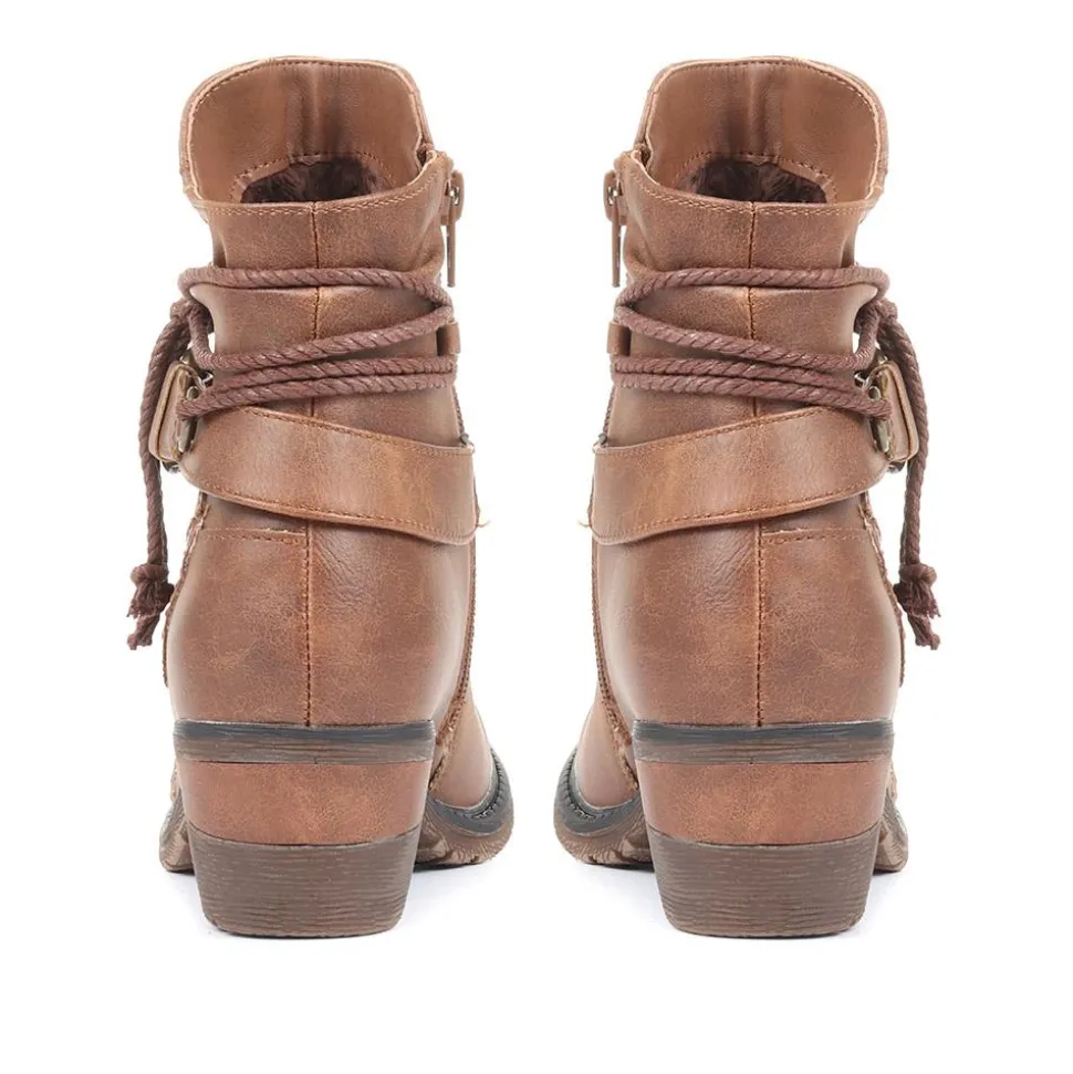 Slouch Ankle Boots - Tan