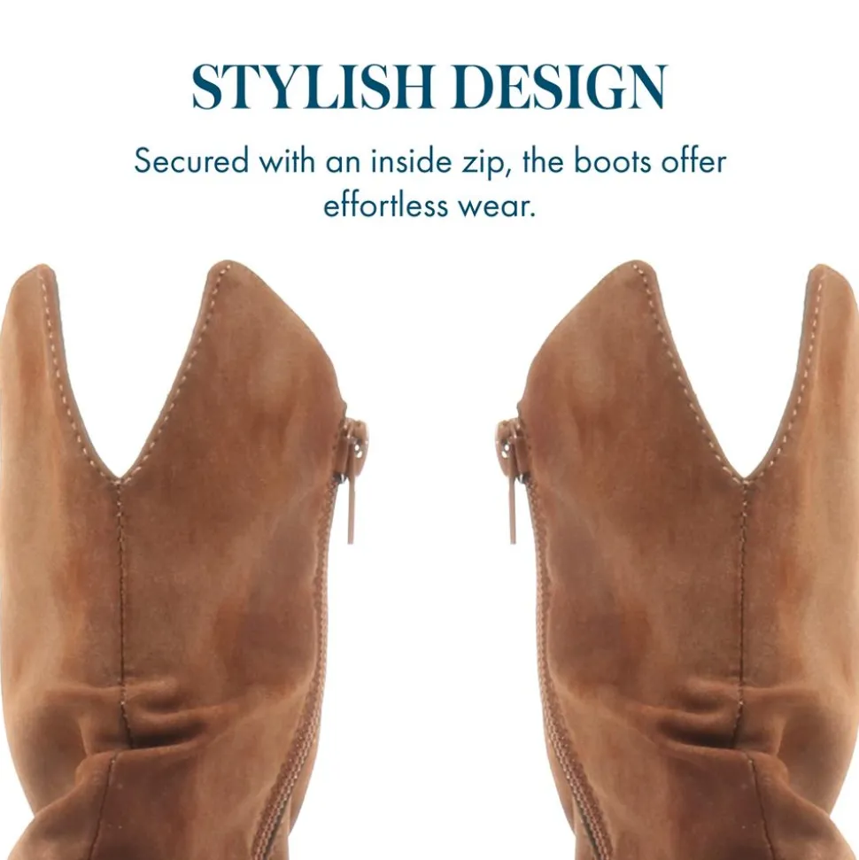 Slouch Boots - Tan