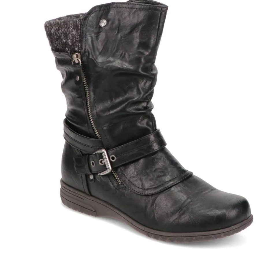 Slouch Calf Boots - Black
