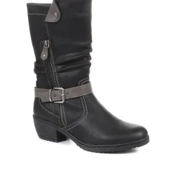Slouch Calf Boots - Black