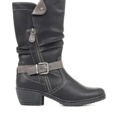 Slouch Calf Boots - Black