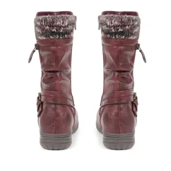 Slouch Calf Boots - Burgundy