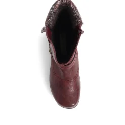 Slouch Calf Boots - Burgundy