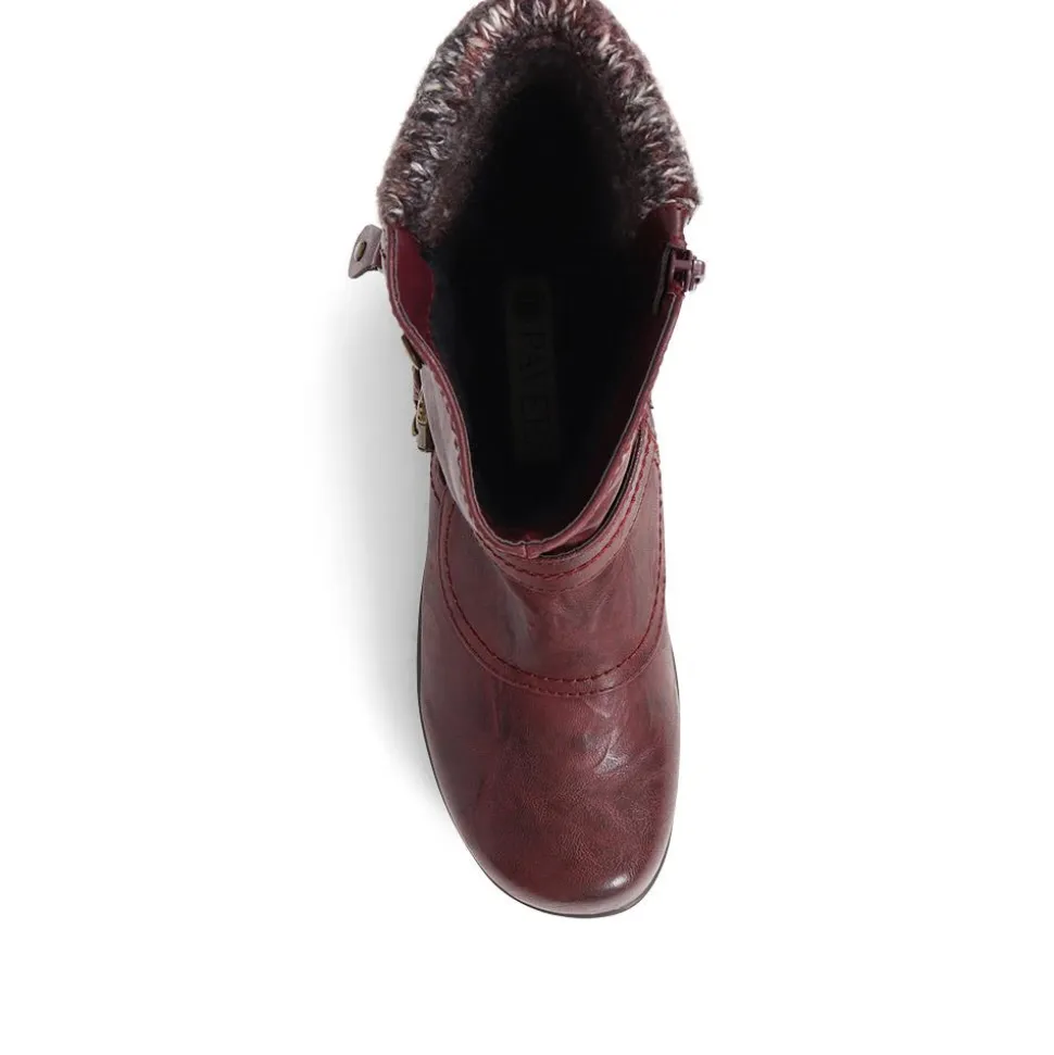 Slouch Calf Boots - Burgundy