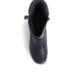 Slouch Calf Boots - Navy