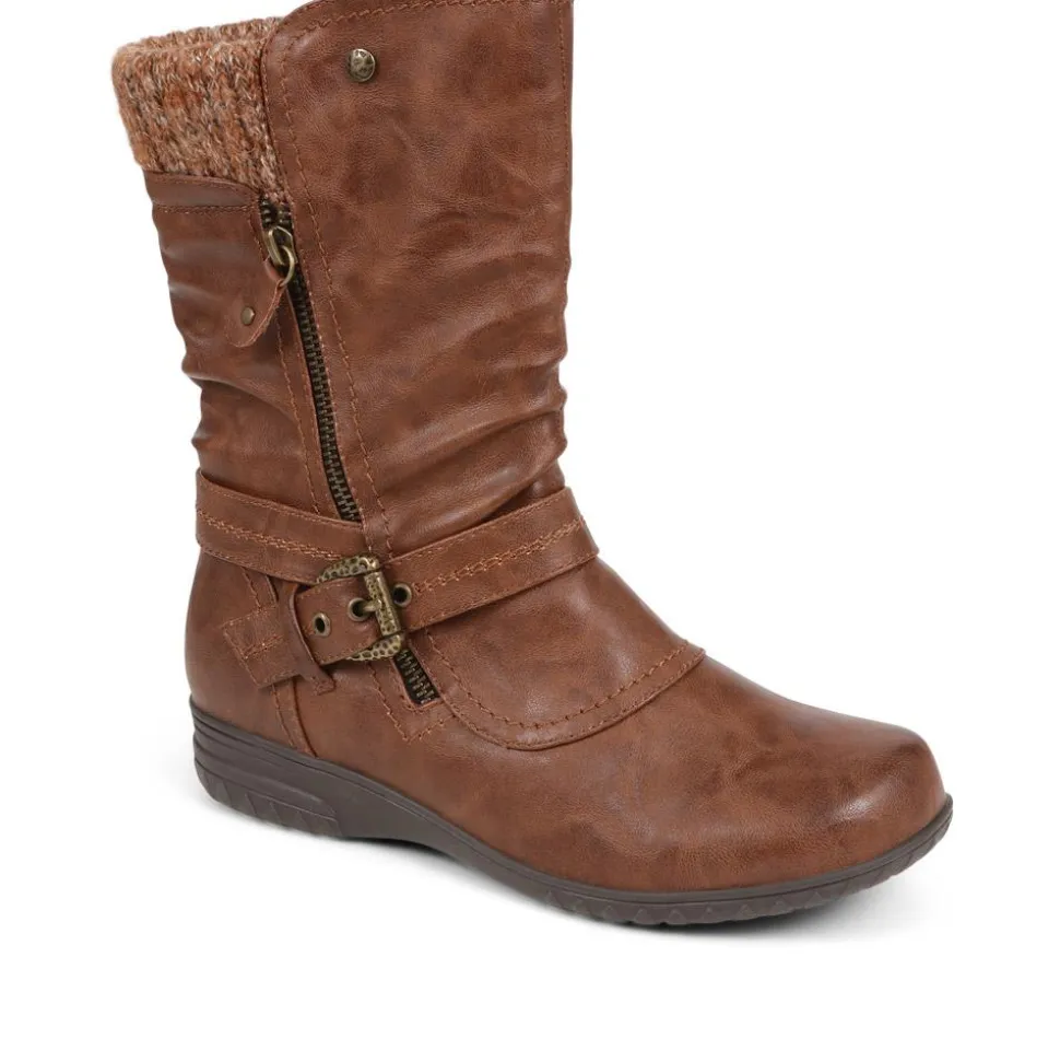 Slouch Calf Boots - Tan