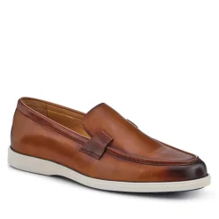 Smart All-Leather Loafers - Cognac