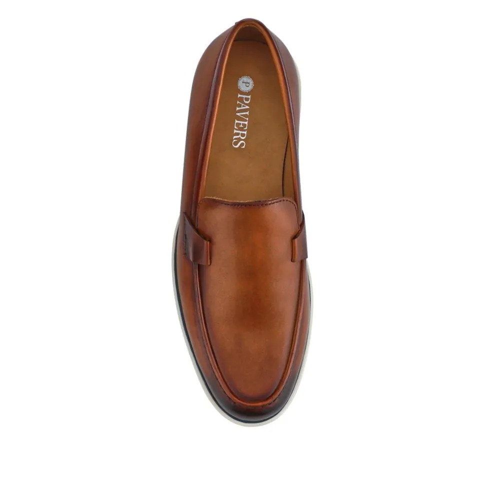 Smart All-Leather Loafers - Cognac
