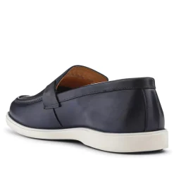 Smart All-Leather Loafers - Navy