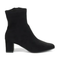 Smart Block-Heeled Ankle Boots - Black