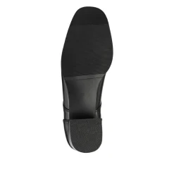 Smart Block-Heeled Lace-Up Shoes - Black