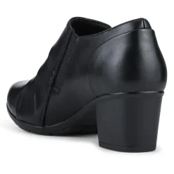 Smart Block Heeled Slip On Shoes - Black