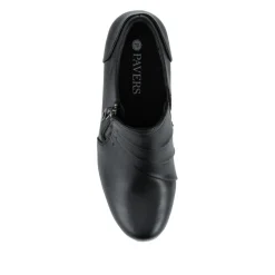 Smart Block Heeled Slip On Shoes - Black