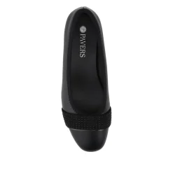 Smart Block Heel Slip On Shoes - Black