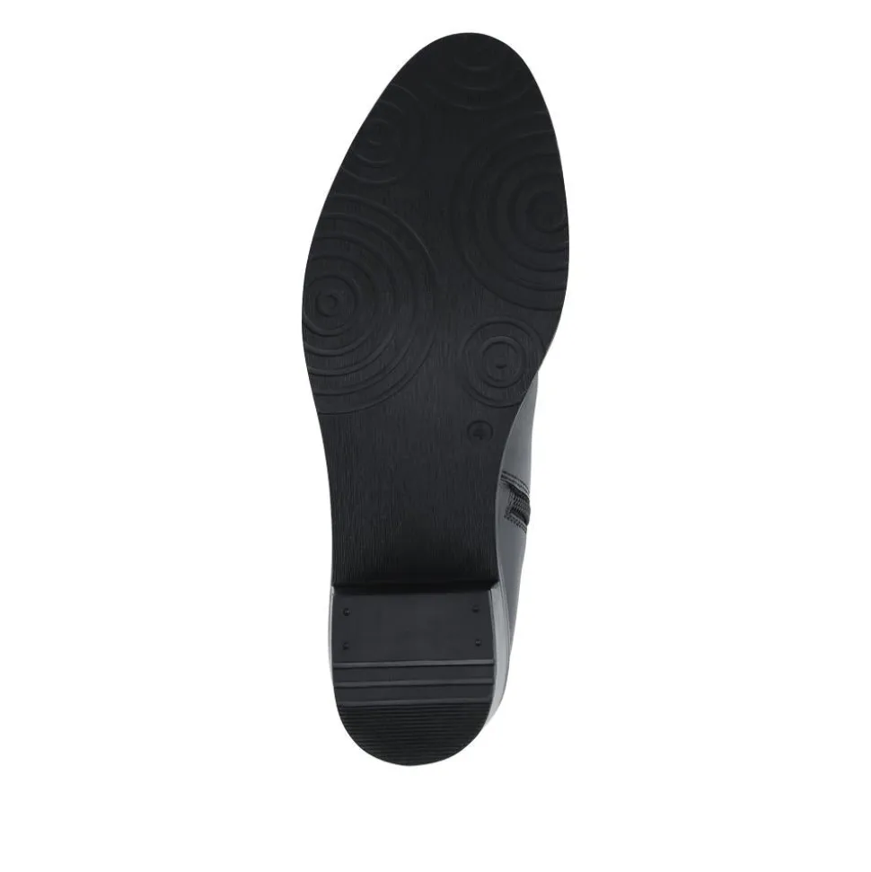 Smart Breathable Leather Ankle Boots - Black