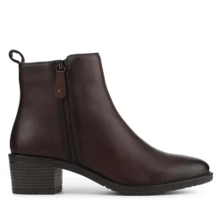Smart Breathable Leather Ankle Boots - Chocolate