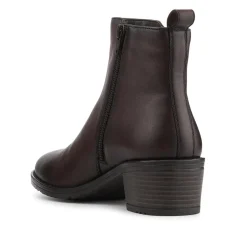 Smart Breathable Leather Ankle Boots - Chocolate