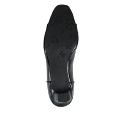 Smart Kitten Heel Court Shoes - Black Patent