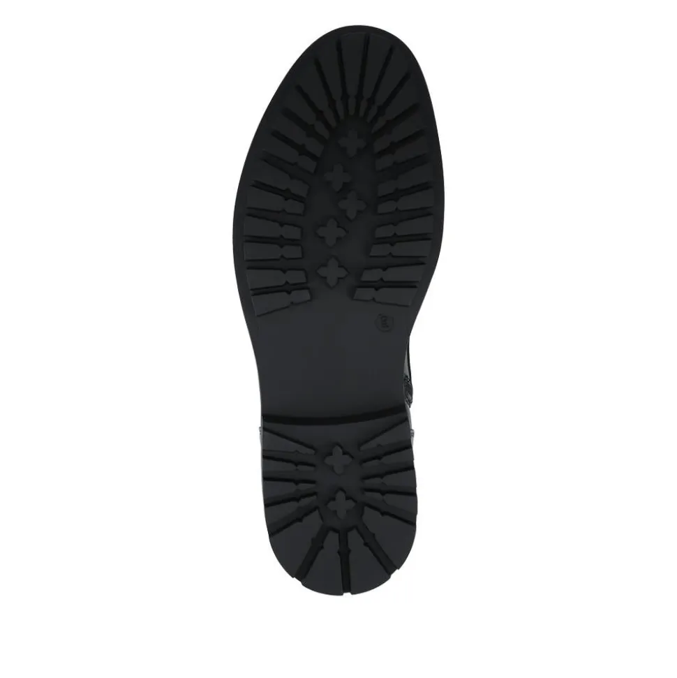 Smart Lace Up Ankle Boots - Black