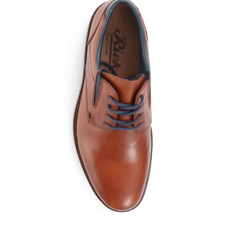 Smart Lace-Up Derby Shoes - Tan