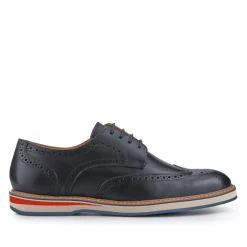 Smart Leather Lace-Up Shoes - Black