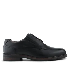 Smart Leather Lace Up Shoes - Black