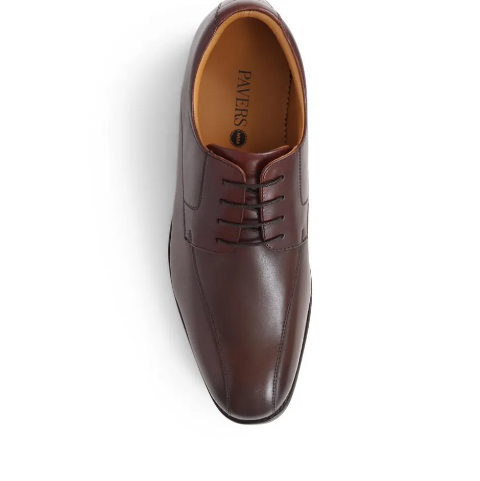 Smart Leather Lace-Up Shoes - Brown
