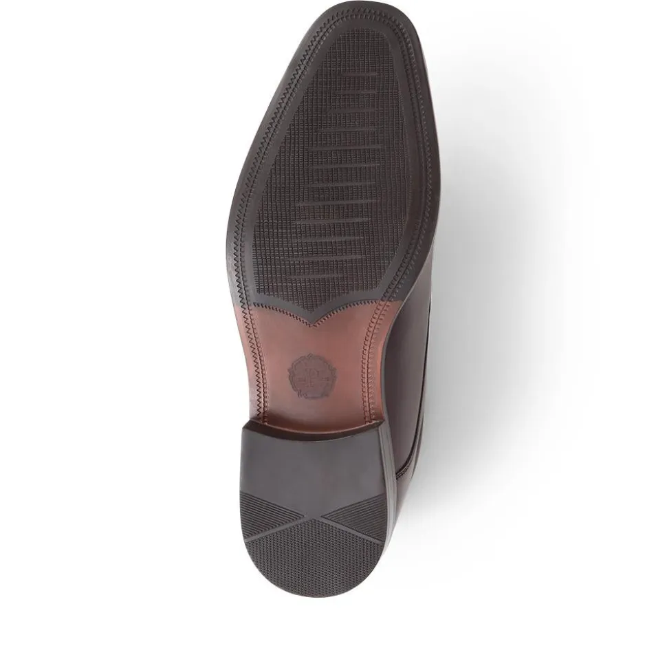 Smart Leather Lace-Up Shoes - Brown
