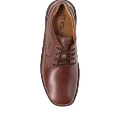 Smart Leather Lace-Up Shoes - Dark Brown