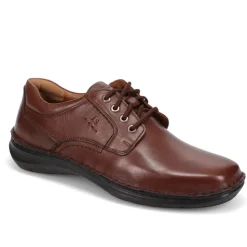 Smart Leather Lace-Up Shoes - Dark Brown