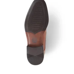Smart Leather Lace-Up Shoes - Tan
