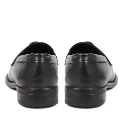 Smart Leather Loafers - Black-Black Suede