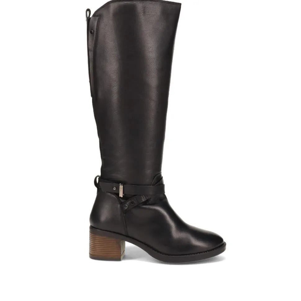 Smart Leather Long Boots - Black