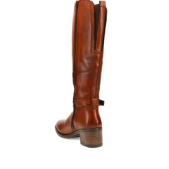 Smart Leather Long Boots - Tan