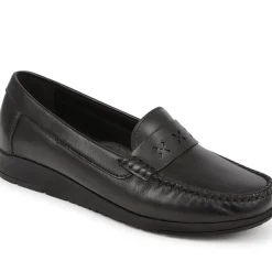 Smart Leather Moccasins - Black