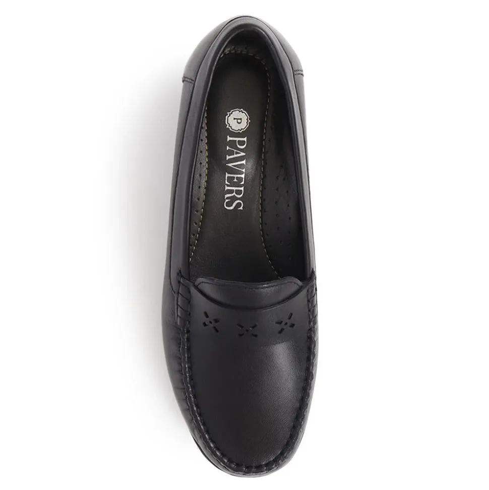 Smart Leather Moccasins - Black