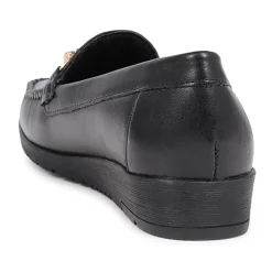 Smart Leather Moccasins - Black