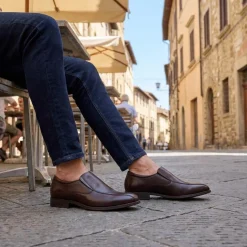 Smart Leather Moccasins - Brown