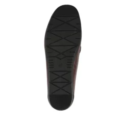 Smart Leather Moccasins - Burgundy