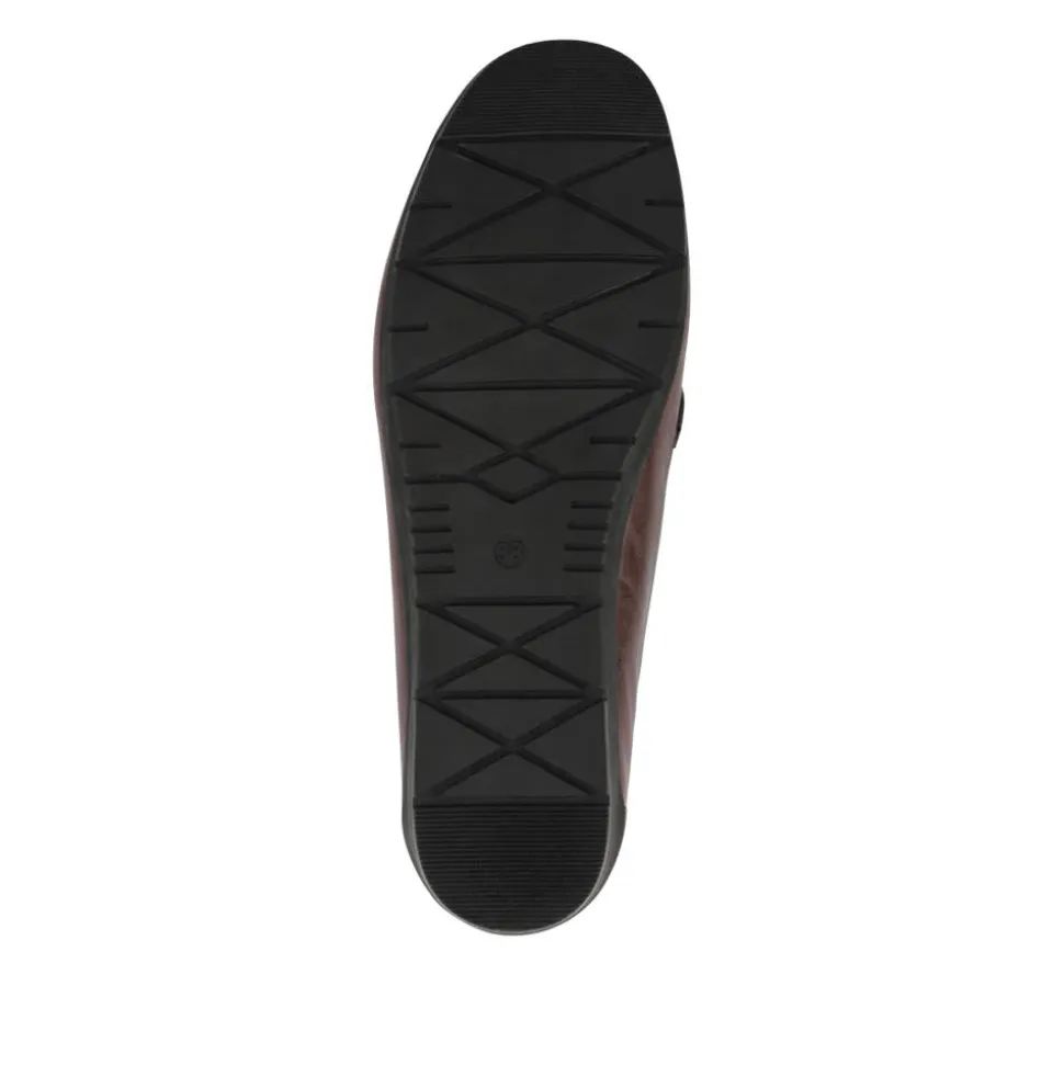 Smart Leather Moccasins - Burgundy