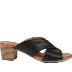 Smart Leather Mules - Black