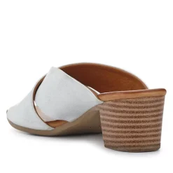 Smart Leather Mules - White