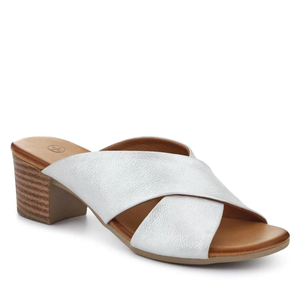Smart Leather Mules - White